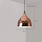 suspension lumineuse moderne rose doré brillante métallique câble noir éclairage scandinave e27