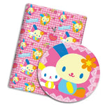 tissu imprimé lapins coeurs fleurs coton polyester 140x50cm couture patchwork enfants maison