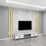 ruban décoratif adhésif acrylique noir effet miroir 3d bande cadre moderne mur intérieur