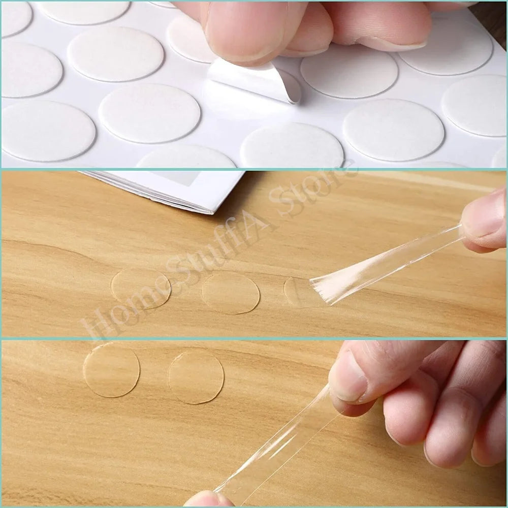 adhésifs double face blancs ronds petits utilitaires décoration bricolage travail bois 10mm 15mm 20mm