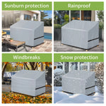 housse banc jardin gris moderne imprimé gouttes d'eau velcro drawstring buckles protection extérieure