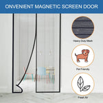 rideau porte anti moustiques noir maille fine moderne auto adhésif 80x210cm magnetic