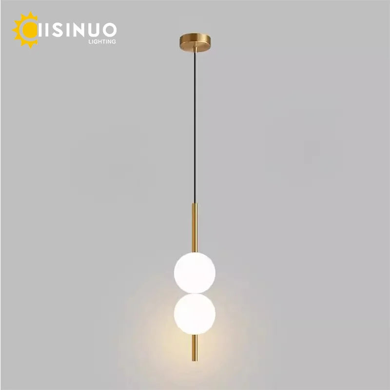 suspension lumineuse moderne or noir sphères blanches câble ajustable mural éclairage intérieur chambre salon
