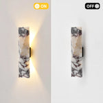 applique murale led moderne marbre blanc gris noir éclairage extérieur résistante garage jardin