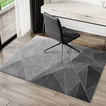 tapis moderne gris noir motif géométrique antidérapant intérieur salon chambre maison décoration