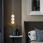 suspension lumineuse pendentif géométriques blanc doré moderne or adjustable chambre salon