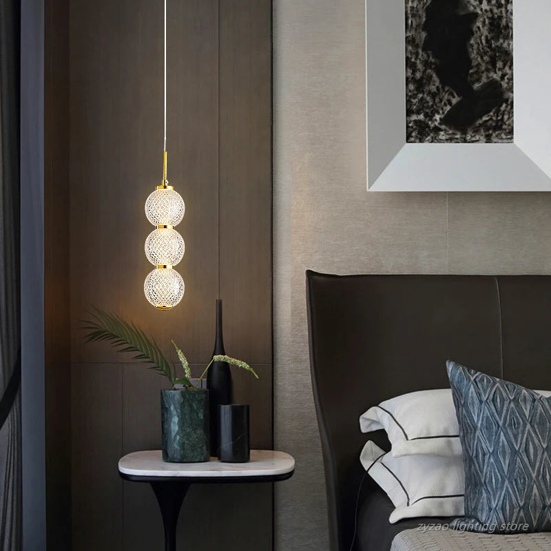 suspension lumineuse pendentif géométriques blanc doré moderne or adjustable chambre salon