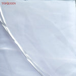 voile mariée blanc deux couches bord ruban classique soirée mariage translucent