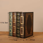 boîtes rangement vintage ornements livre décorative réutilisables ornement doré motifs géométriques