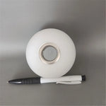 abat jour sphérique moderne blanc translucide eyelets verre aluminium variante 6cm 8cm 9cm 10cm