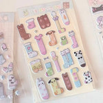autocollants 3D animaux mignons fruits gâteaux nuages coeurs kawaii adhésifs