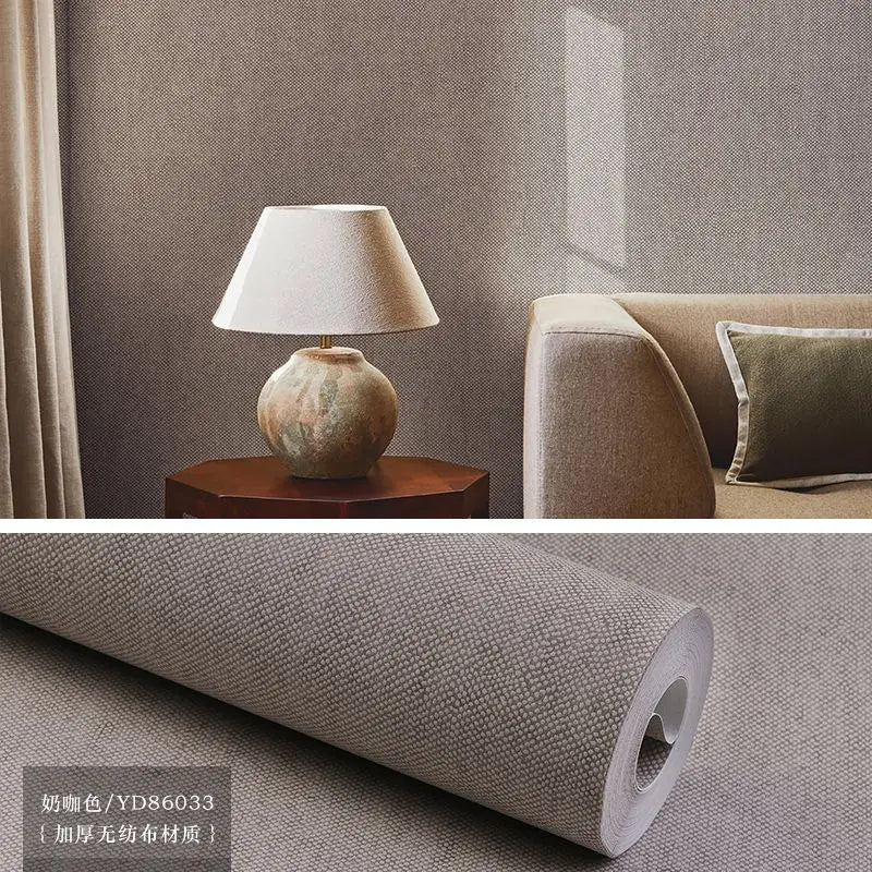 papier peint moderne minimaliste uni beige gris résistant humidité cuisine chambre salon