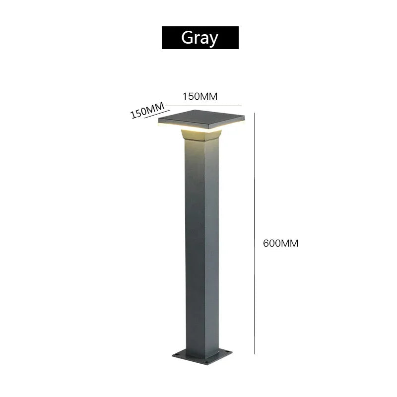 lampe extérieure led moderne imperméable ip65 aluminium noir gris adhésive fixe autonomes