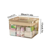 boîte rangement transparente poignée compartiments divisés organisateur médicaments maison plastique
