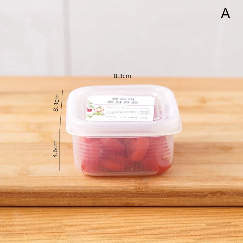 boîtes conservation alimentaires transparentes modernes poignées étiquettes fruits légumes viandes