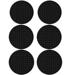 coasters silicone noirs texture moderne 10cm diamètre 12pcs opaques points uniformes