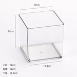 cube transparent moderne vase hydroponie plante verte sans motif minimaliste récipient acrylique