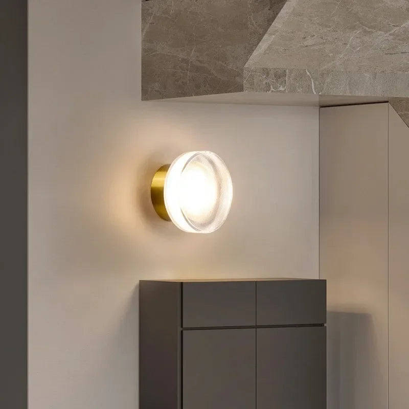 lampe murale moderne blanc orange marron rayures horizontales adhésif câbles certification led pvc
