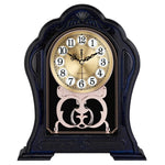 horloge décorative marron foncé rétro chiffres arabes transparente fleurs artificielles vintage européenne