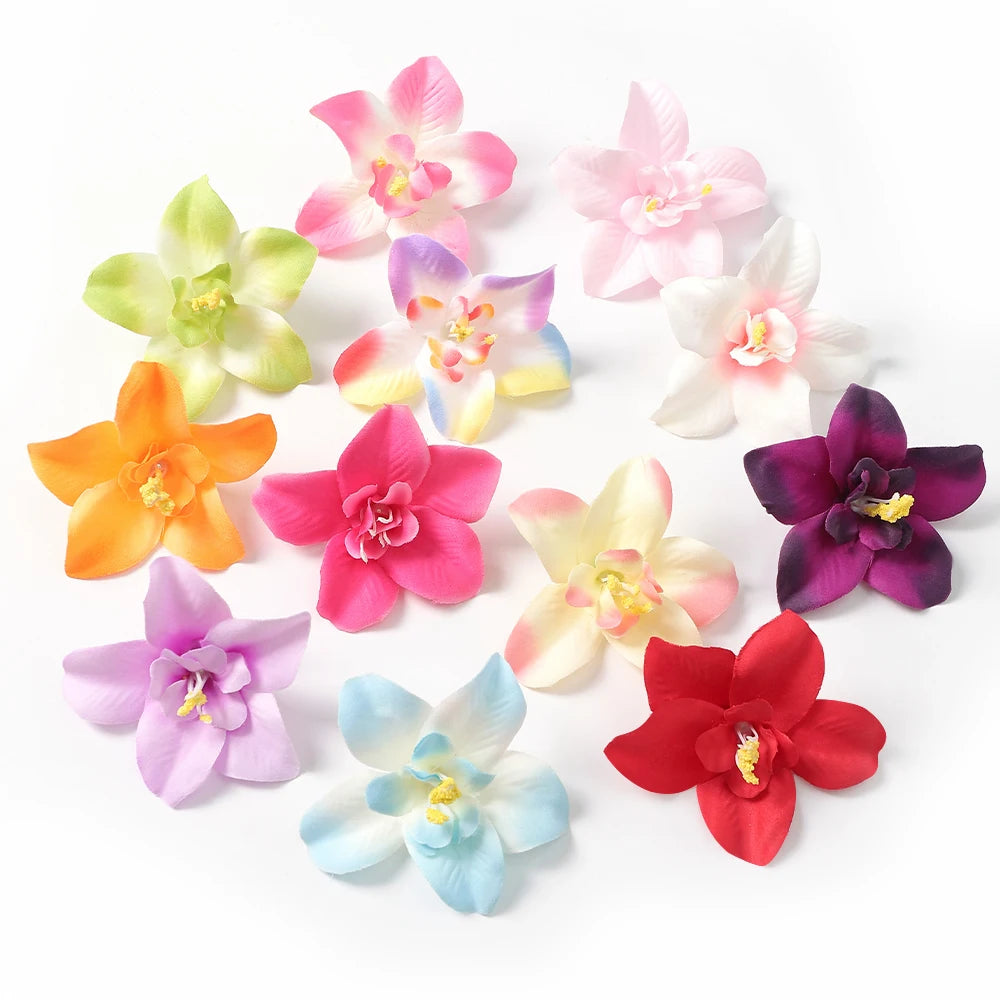 fleurs artificielles orchidées soie couronne mariage décoration cheveux accessoires fête anniversaire décoratif
