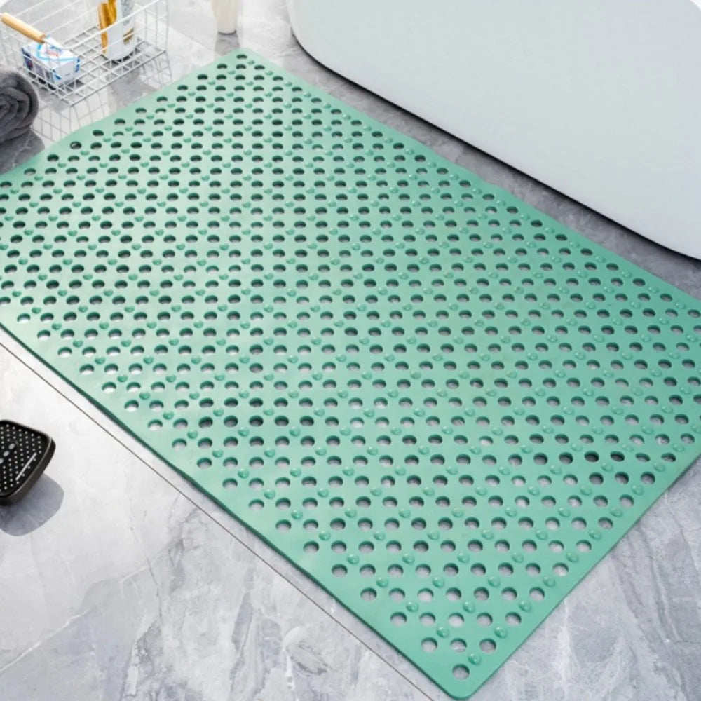 tapis douche antidérapant vert clair ventouses salle bain drainage rapide