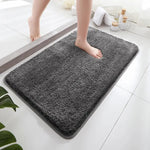 tapis bain poilu antidérapant imperméable résistant couleur gris moderneintérieur prière cuisine chambre