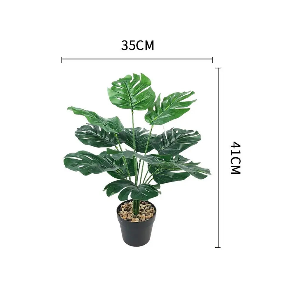 plantes artificielles feuilles palmiers vertes modernes intérieur décoration salon naturelles grandes nervures sans pot