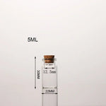 bouteilles verre transparentes bouchons liège 10 15 20 25 30 ml