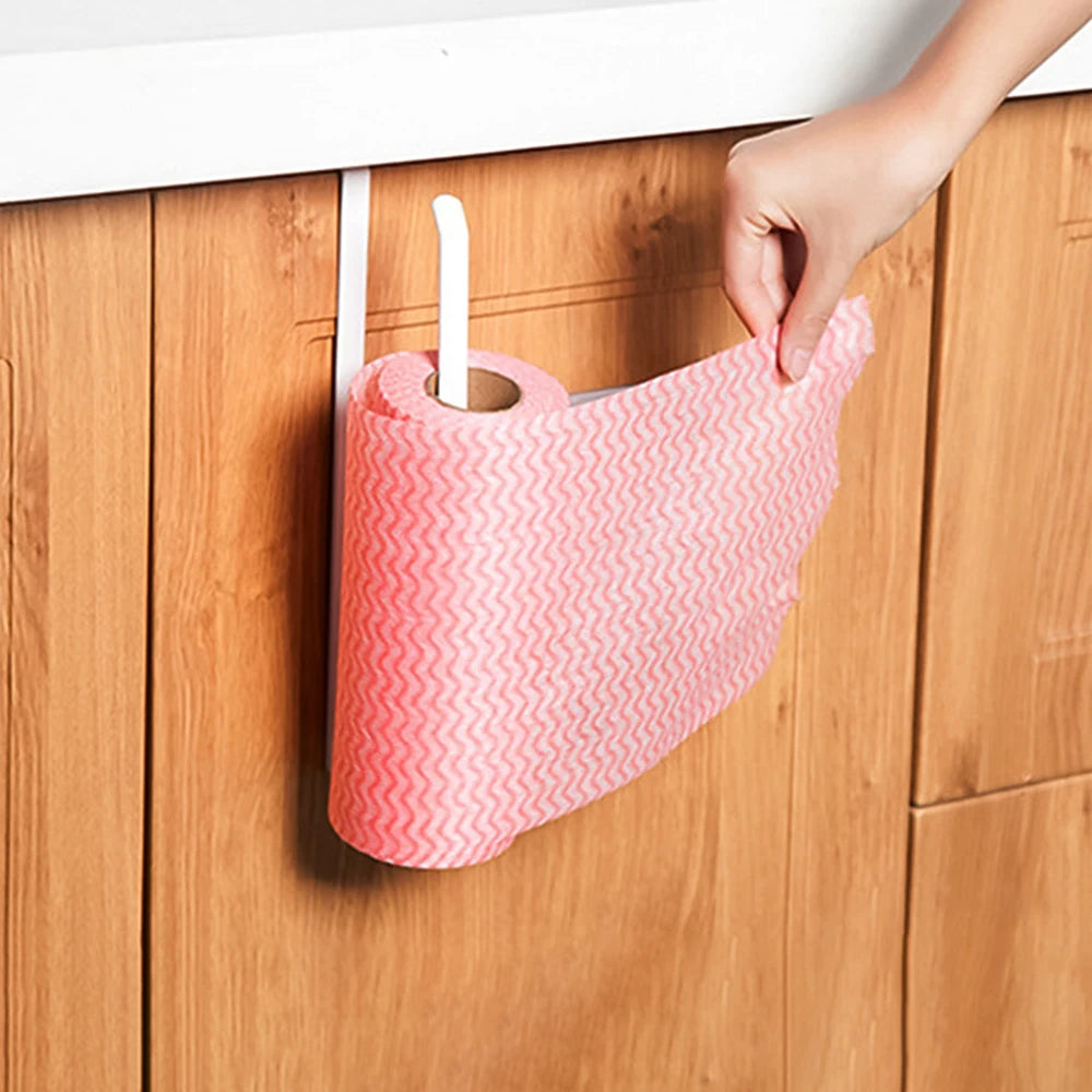 rouleau papier absorbant clips moderne porte serviettes cuisine blanc rose bleu rayures carreaux