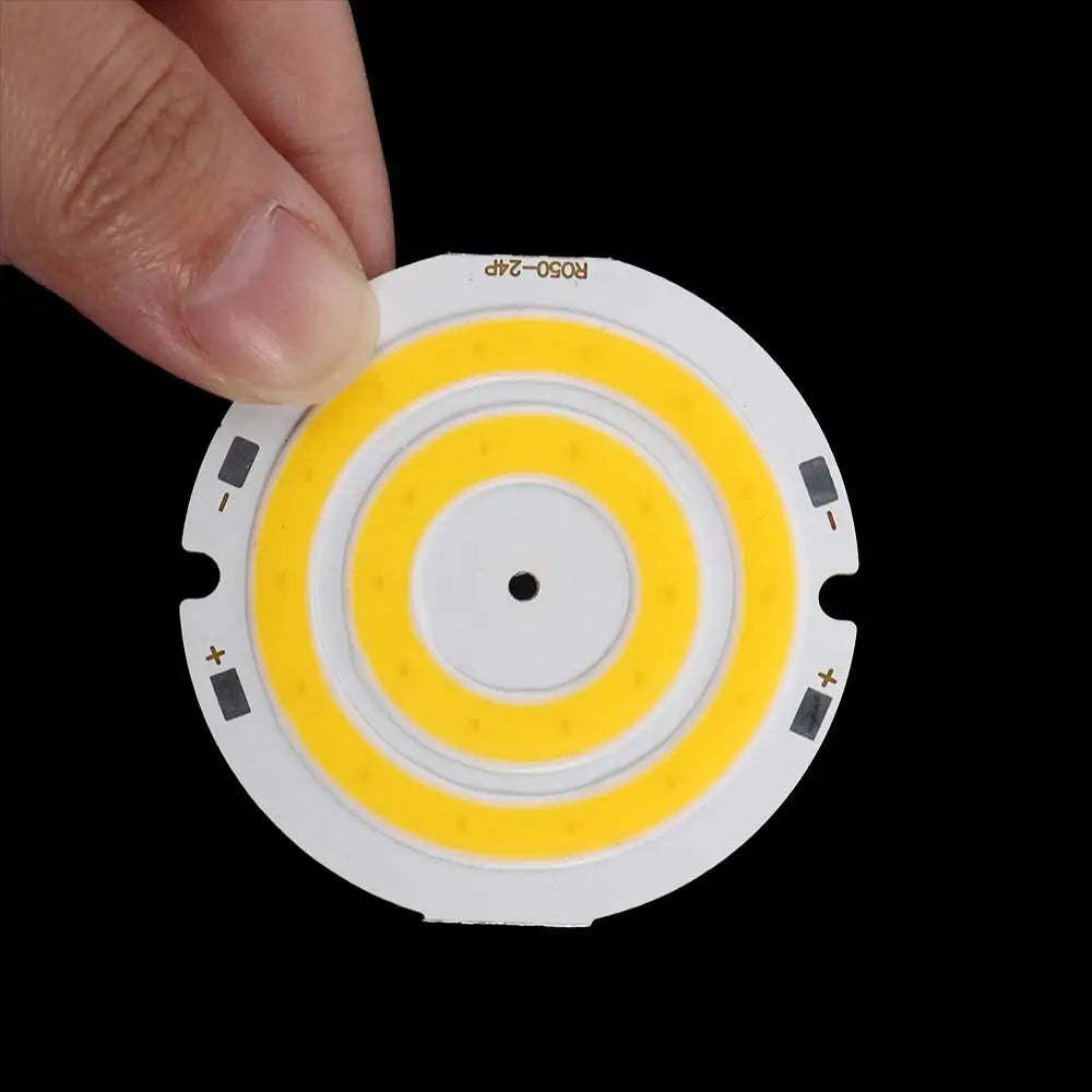 ampoule led cob 50mm blanc jaune orange rayures concentriques moderne éclairage décoration travail bricolage