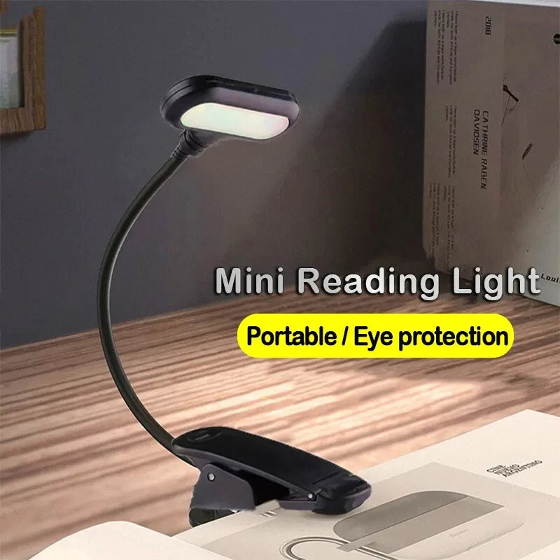 lampe lecture led rechargeable portable clipser flexible noir moderne chambreétudelectureportable
