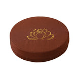 coussin méditation yoga rond broderie fleur lotus mousse épaisse siège salon japonais