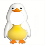 masque photo canard stylisé blanc jaune orange amovible lavable cartoon
