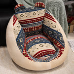 coussin sol géométrique imprimé moderne confortable antidérapant coton pp polyester opaque beige bleu rouge