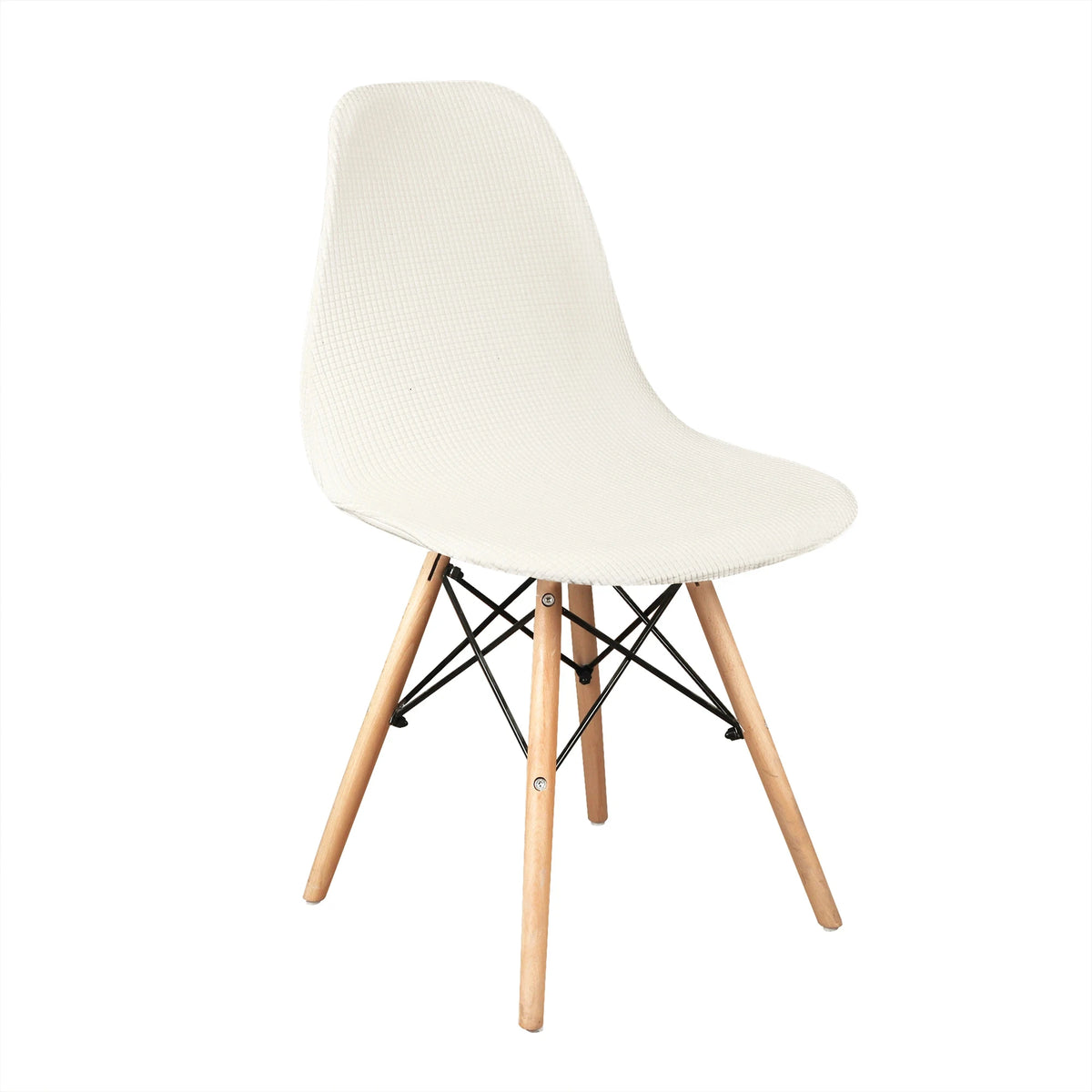 chaise scandinave velours beige moderne mariage banquet houssable réglable pieds bois structure métallique