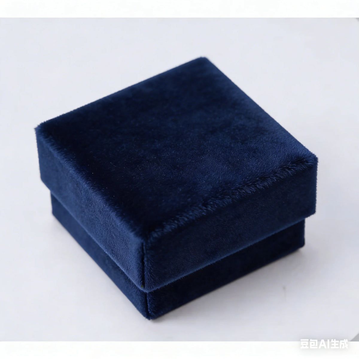 boîte rangement bijoux velours opaque bleu foncé classique 5x5x3cm 7x7x3cm 9x9x3cm 5x7x3cm