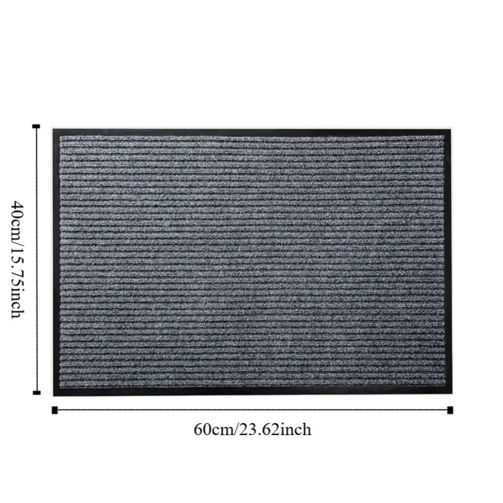 tapis sol antidérapant gris marron noir texturé stries verticales moderne minimaliste PVC non slip