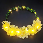 couronne fleurs lumineuse rose blanche violet occasion fête anniversaire mariage romantique festive
