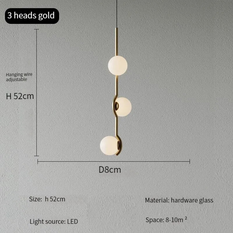 suspension lumineuse moderne sphères translucides structure métallique noir blanc minimaliste plafonnier led contemporain