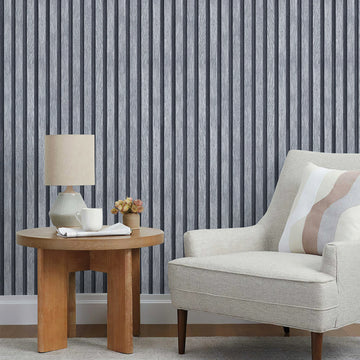 papier peint autoadhésif effet rayures verticales gris bleu marine moderne résistant humidité salon chambre