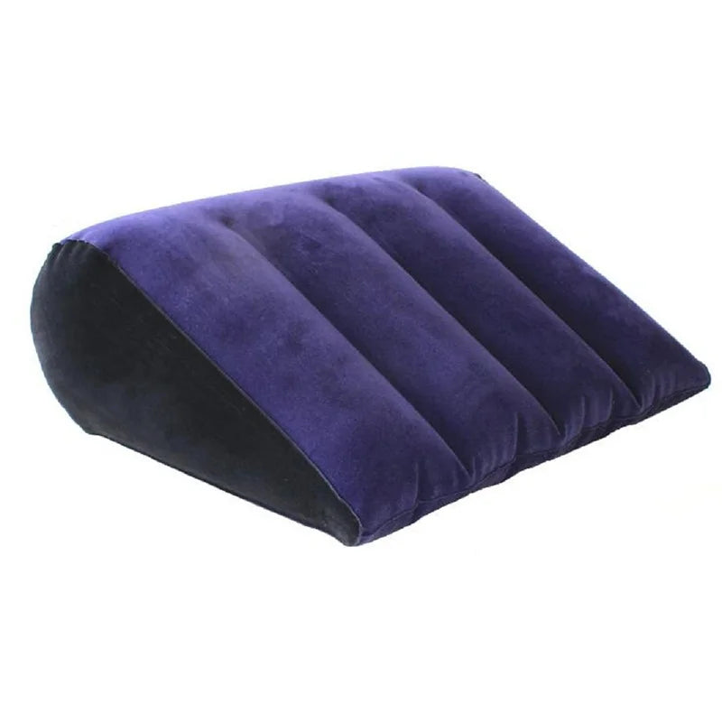 coussin d'angle velours violet noir confortable gonflable corps literie voyage