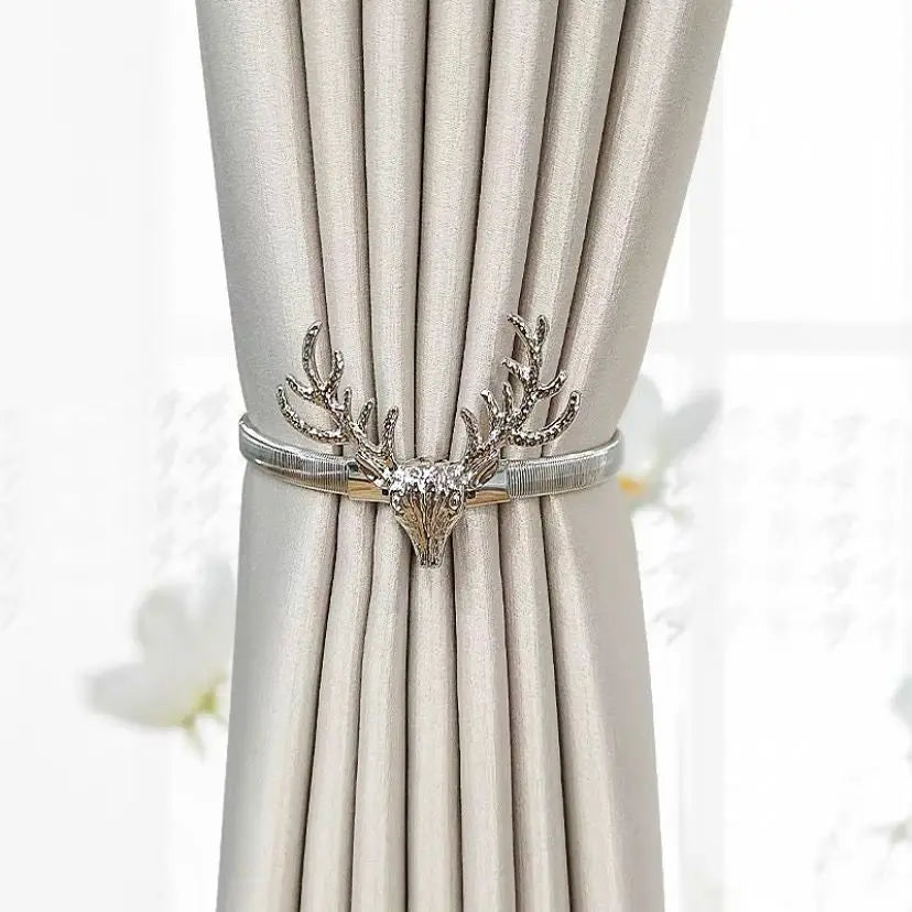 boucles or feuilles stylisées classiques métal inoxydable accessoires rideaux décoratifs haut gamme moderne