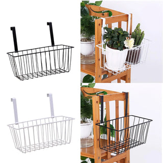 Panier de rangement suspendu en fer robuste pour cuisine, salle de bain et garde-manger