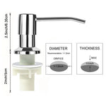 distributeur liquide moderne argenté adhésif corps plastique tête inoxydable tube silicone bouteille plastique minimaliste
