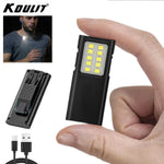lampe poche rechargeable led portable clip noir cordon usb camping travail moderne