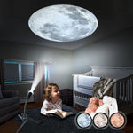 projecteur lune texture lunaire blanc beige gris moderne trépied interrupteur usb câble lumière nocturne