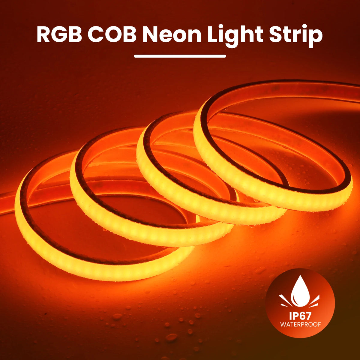 ruban led cob 12v 24v 576 leds étanche décoration maison salon blanc moderne