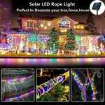 guirlande lumineuse solaire 200 led multicolore moderne 20m ip65