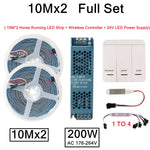ruban led blanc 24v 10m contrôleur sans fil included led strip adhesive