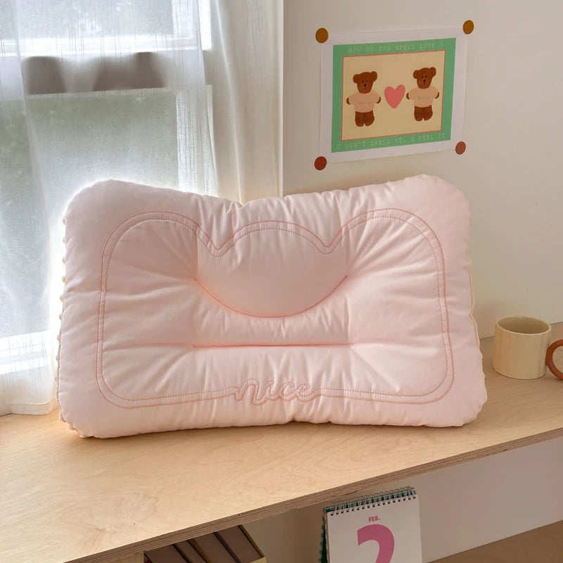 oreiller bas confort coton velours doux double face anti apnée anti ronflement 30x50cm 40x60cm